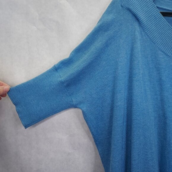 Cabi Lounge Sweater Women's Small Blue Marble Boat Neck Short Sleeve Pullover - Picture 5 of 11